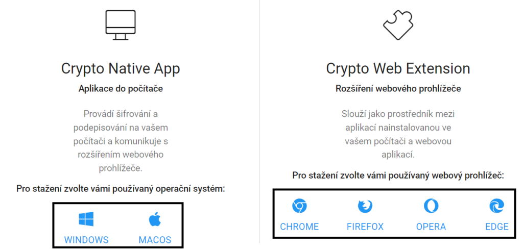 Crypto Native app elektronický podpis